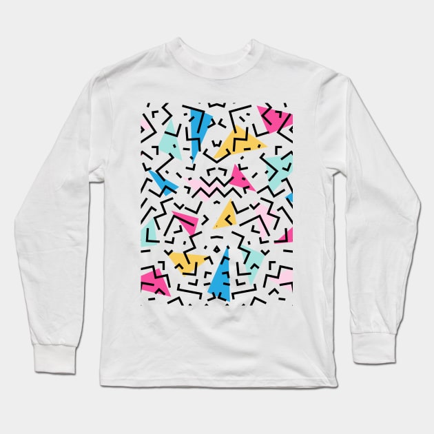 90's Dizzy Funky Colorful Pattern Long Sleeve T-Shirt by Tobe_Fonseca